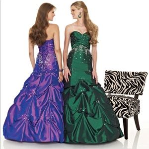 Purple pick up Prom Dress